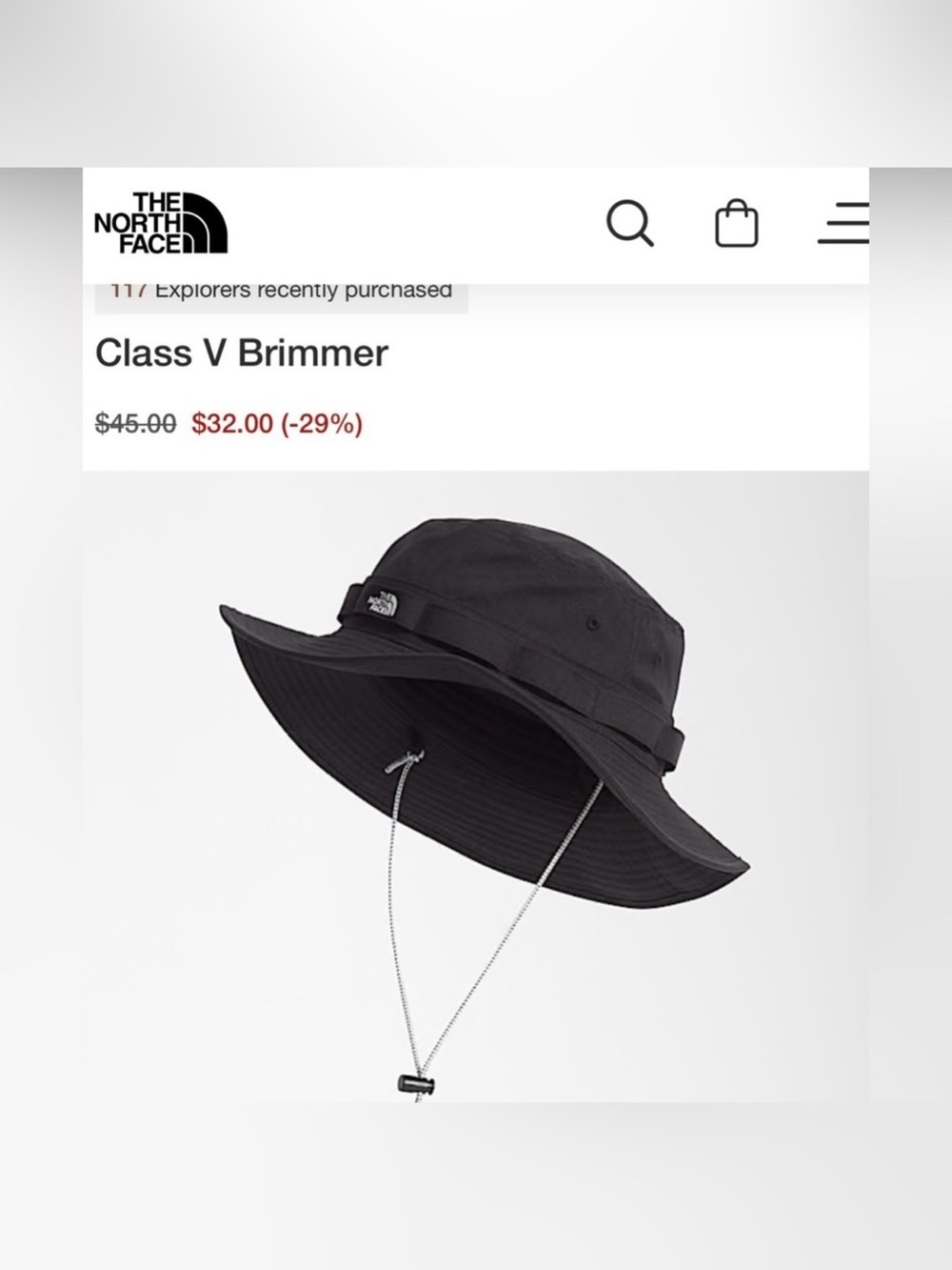 The North Face Class V Black Brimmer Hat